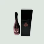 A luxury presentation of Armand De Brignac Rosé Champagne inside its box, perfect for gifting or celebrations.