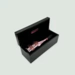 Armand De Brignac Rosé Champagne elegantly displayed in its signature box, highlighting its luxurious presentation.