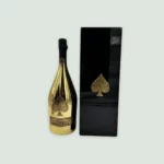 Luxurious packaging of Armand De Brignac Brut Gold Magnum 1.5L champagne, designed for special occasions.