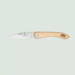 Side view of Capucin pocket knife highlighting curved handle design