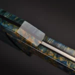 Detailed close-up of the 61 HRC hardness stainless steel blade