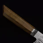 The ergonomic handle of the Chef Bespoke Bunka Knife Phylonoe