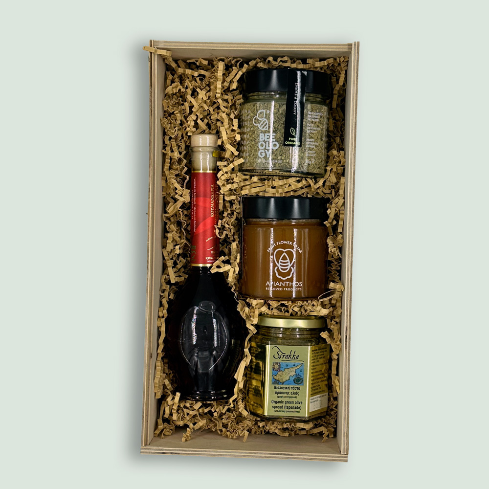 Gift Box Christmas Corporate Gift 44: Commandaria wine| Honey | Wild Oregano