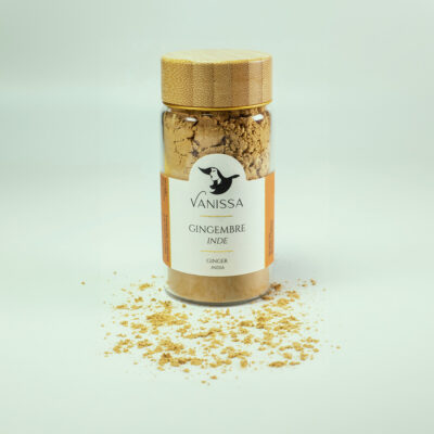 gourmet spices with our premium Exotic Premium Ginger Powder 50gr in a nice jar with wood lid .