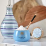 Fleur de Sel Grèce in ceramic Aegean blue pot with spoon