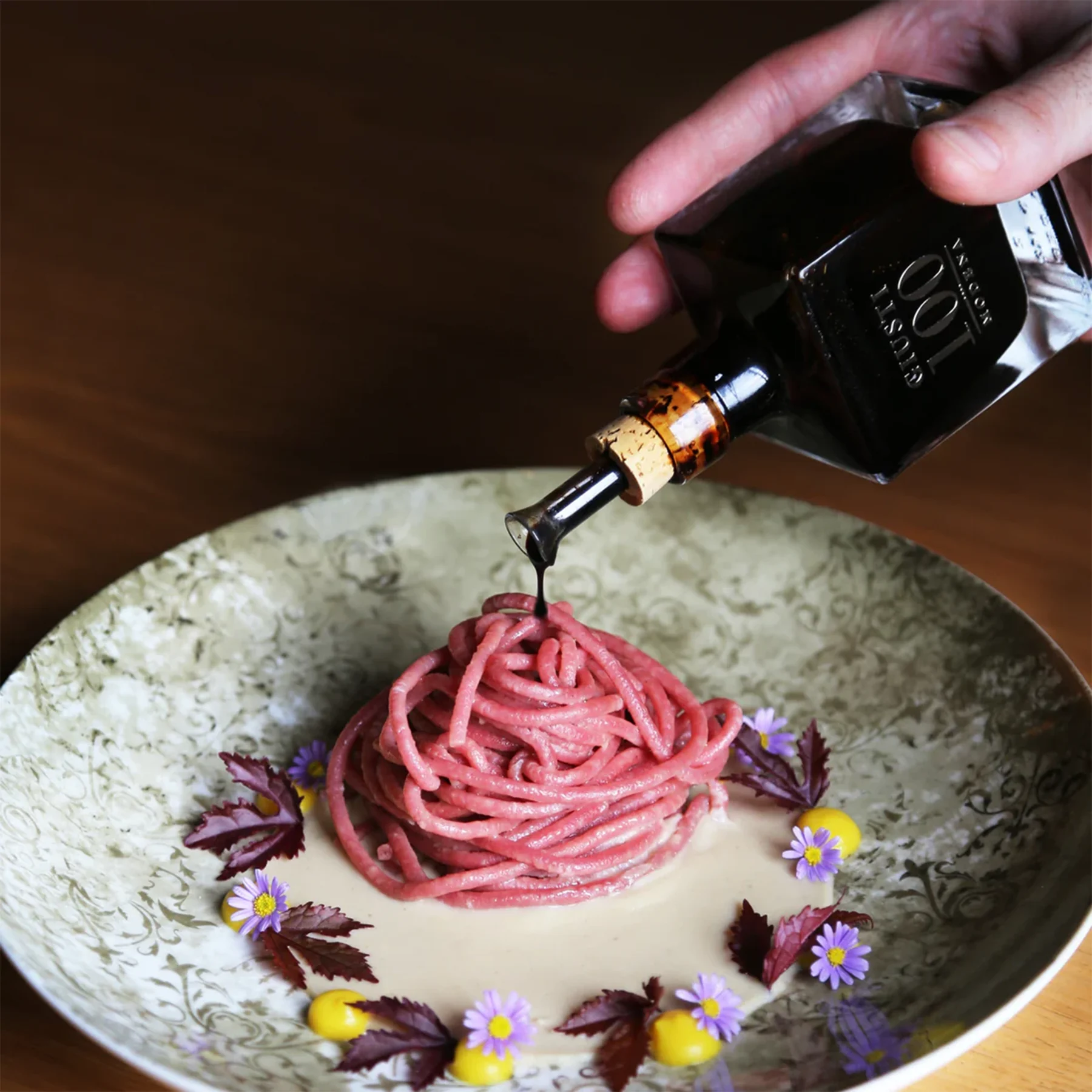 Giusti 100 Year Balsamic Vinegar on pasta