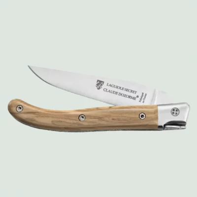 Laguiole Secret Folding Knife With Olive Wood Handle