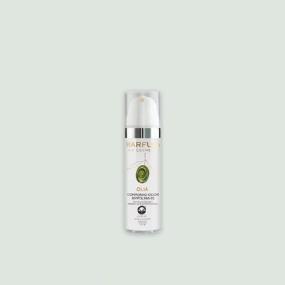 OLIÀ Organic Eye Cream bottle showcasing its elegant design, highlighting organic ingredients like Bio Extra Virgin Olive Oil for effective eye rejuvenation.