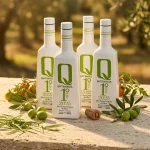 Bottle of Extra Virgin Olive Oil 1°Olio Novello displayed in premium packaging against a clean background.