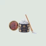 Ceramic pot of fleur de sel and truffle with spoon