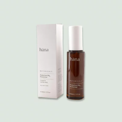Close-up of Protective CQ10 Moisturiser bottle