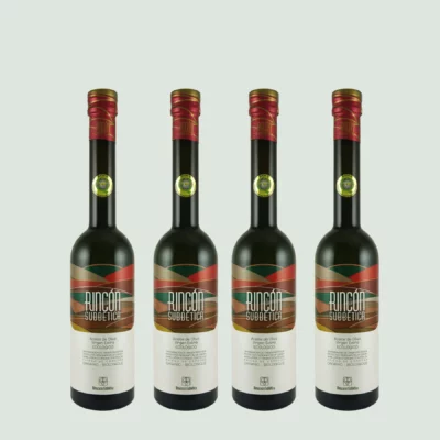 Rincón de la Subbética organic olive oil 500ml bottle with green and gold label Bundle of 4 bottles
