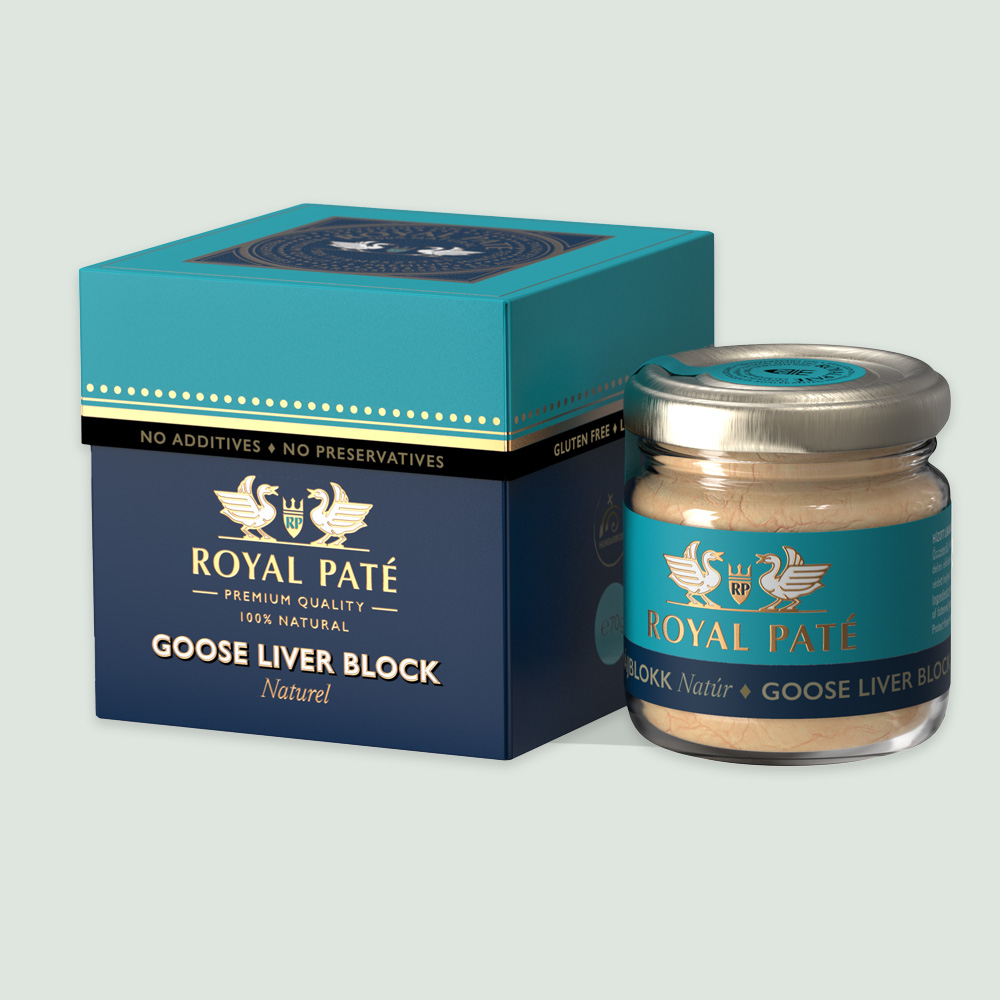 royal pate goose liver truffle 1x70gr PREMIUM FOIE GRAS BLOCK - NATURAL 86% - Image 1