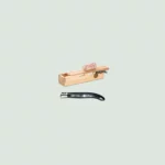 Elegant French salami set with Laguiole knife and charcuterie box displayed together