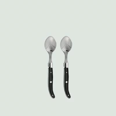 Laguiole Soup Spoon Set – Stainless Steel Bolster (Set of 2)