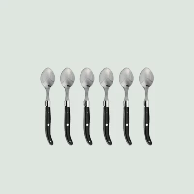Laguiole Soup Spoon With Stainless Steel Bolster Set of 6