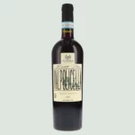 Front view of Valpolicella DOC Italian wine bottle with elegant label highlighting its origin and character