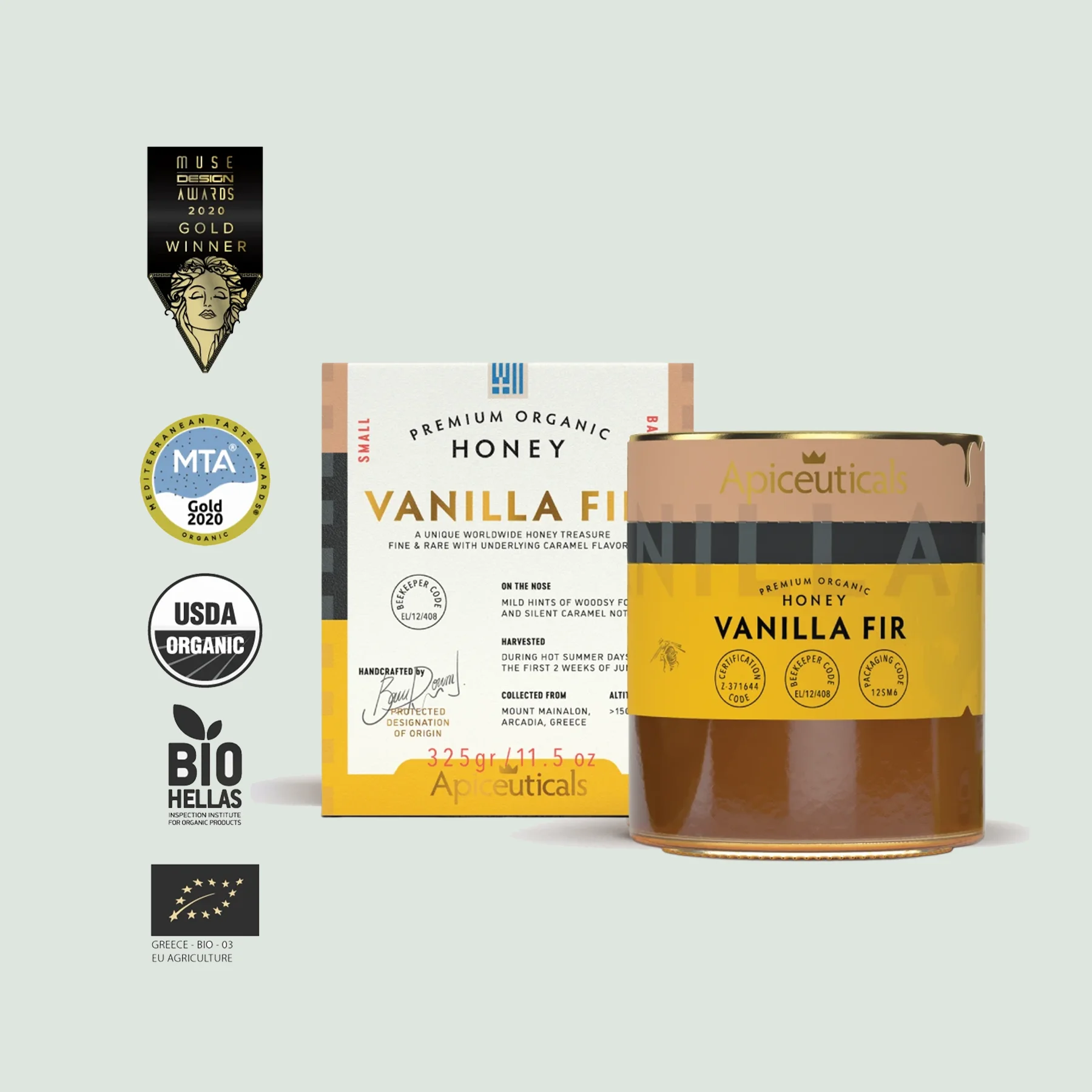 Apiceautical’s Vanilla Fir Premium Organic Honey Apiceautical’s Vanilla Fir Premium Organic Honey