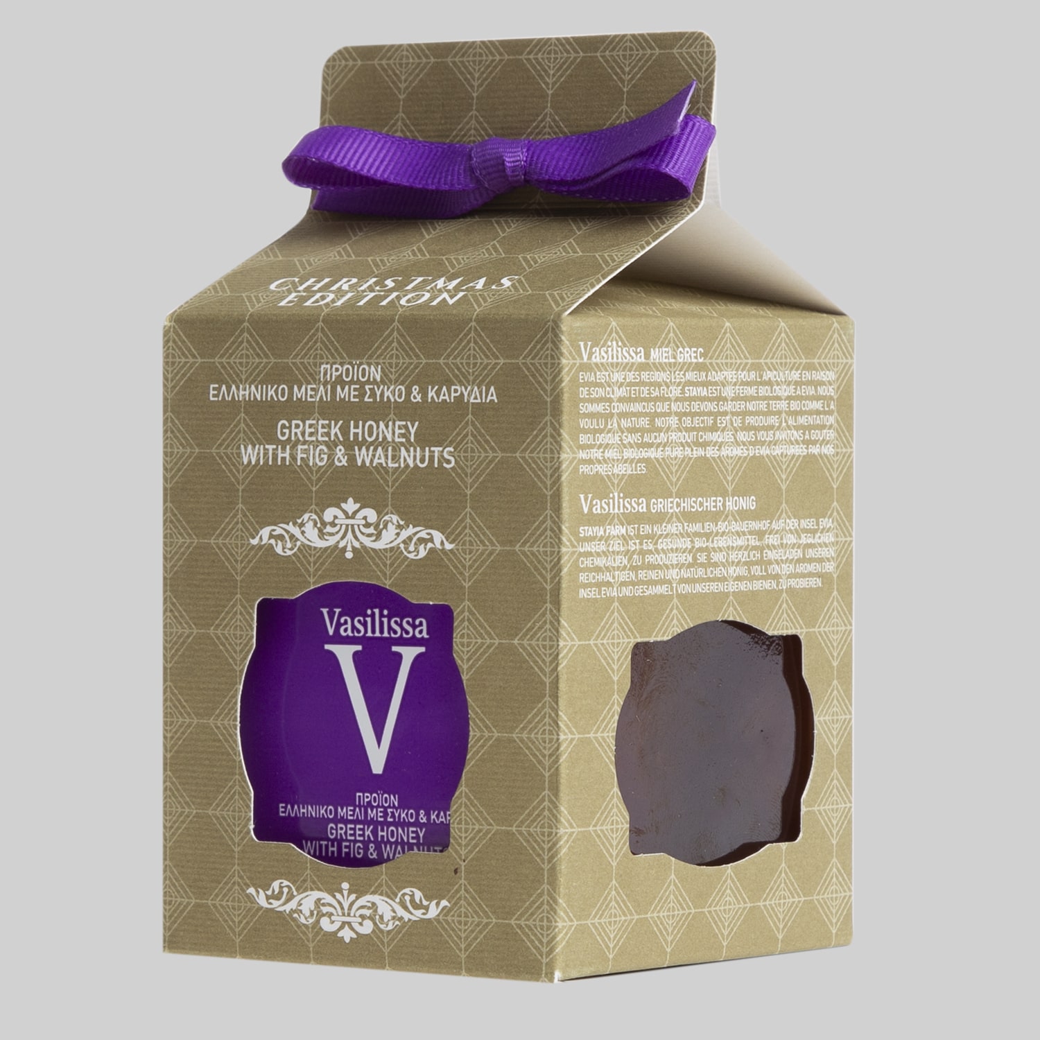 Vasilissa Greek Honey with Fig & Walnuts-min Vasilissa Limited Edition Christmas Honey Fig & Walnuts - Image 1