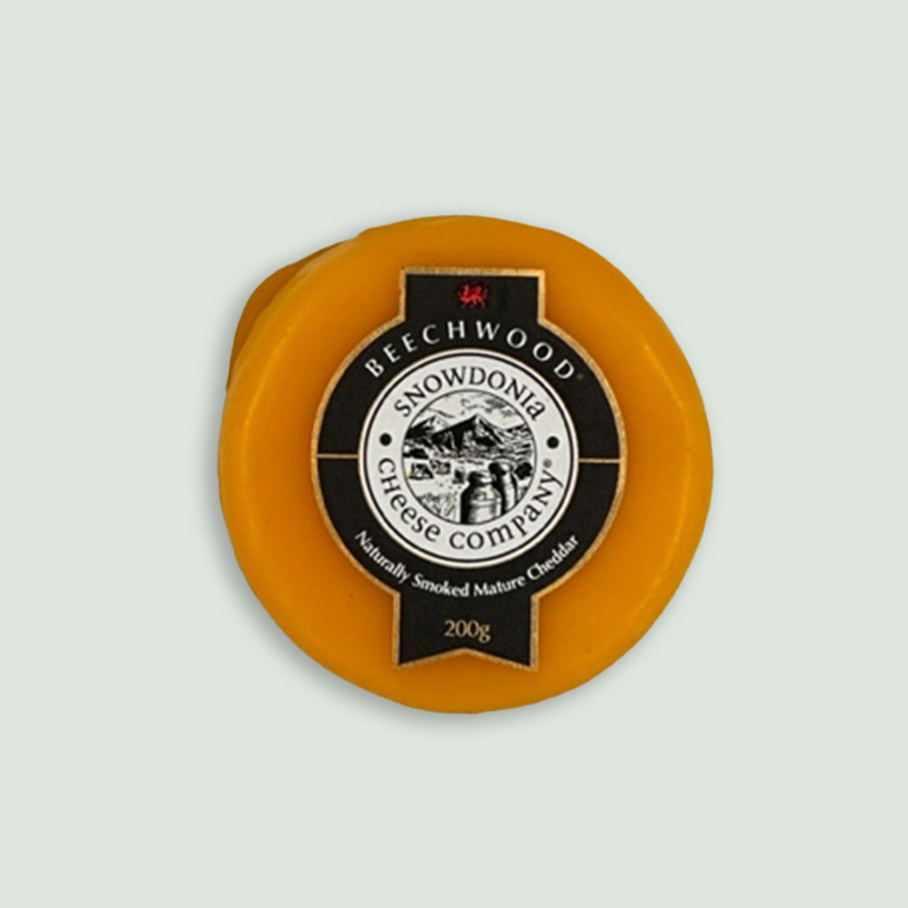 1x200gr Beechwood smoked mature cheddar Vintage Red Leicester Cheese (200g)