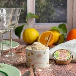 Natural citrus-infused salt flakes for finishing dishes