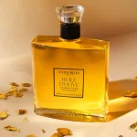 Luxury olive oil packaging design by Château d’Estoublon displayed on table
