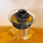 Close-up of olive oil texture showing golden color and clarity