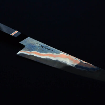 Dikristo Exclusive Dysis copper Damascus san mai k-tip gyuto