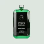 Luxury Spanish extra virgin olive oil Picual variety in dark emerald protective bottle