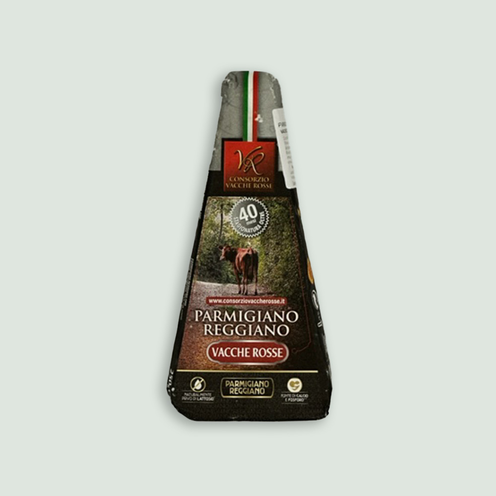 1x250gr Parmiggiano Reggiano Vacche Rosse 40-Month Aged Parmesan
