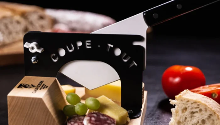 Claude Dozorme tabletop cutter styled in a modern kitchen setting Claude Dozorme tabletop cutter styled in a modern kitchen setting