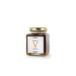 Close up of the Vasilissa Organic Thyme Honey label showing BIO organic certification